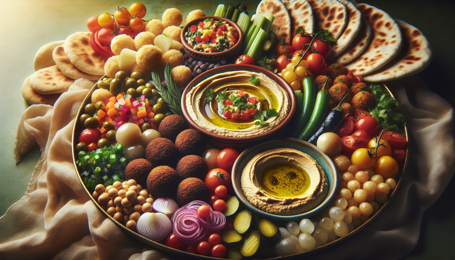 Share Your Middle Eastern Mezze Platter With A Focus On Authentic Flavors.