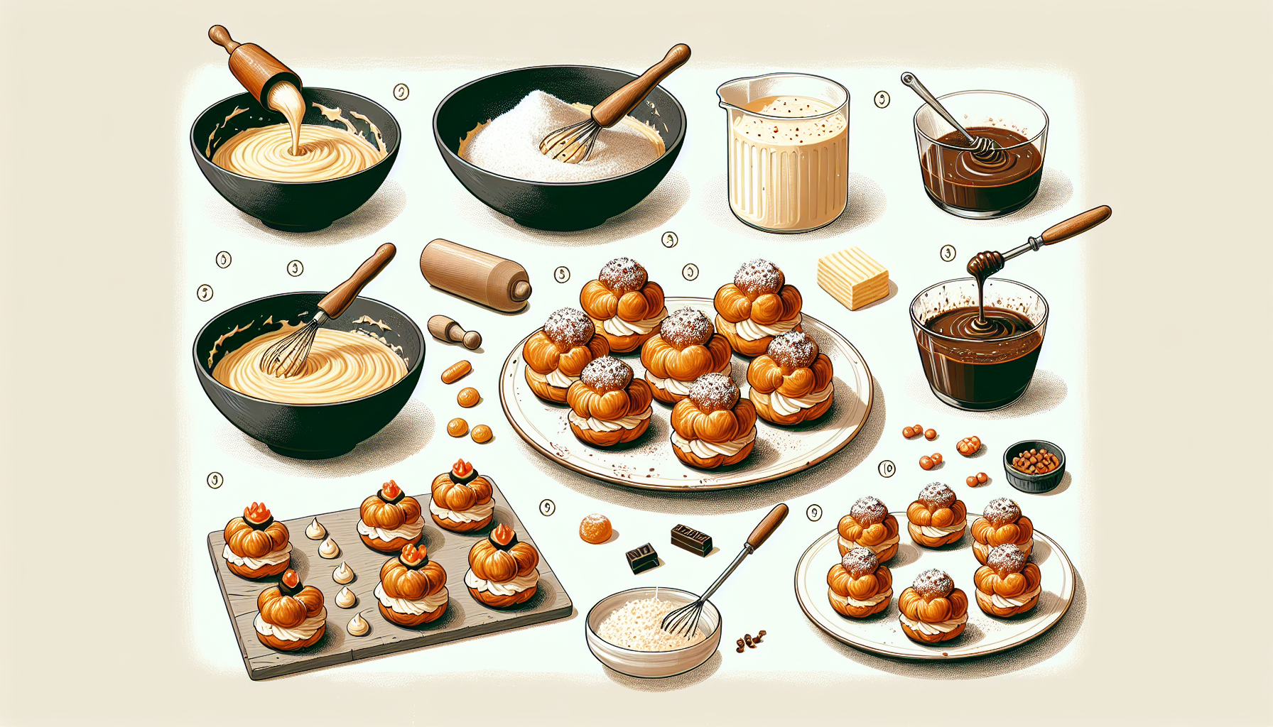 how do you prepare profiteroles at home and what creative fillings do you recommend