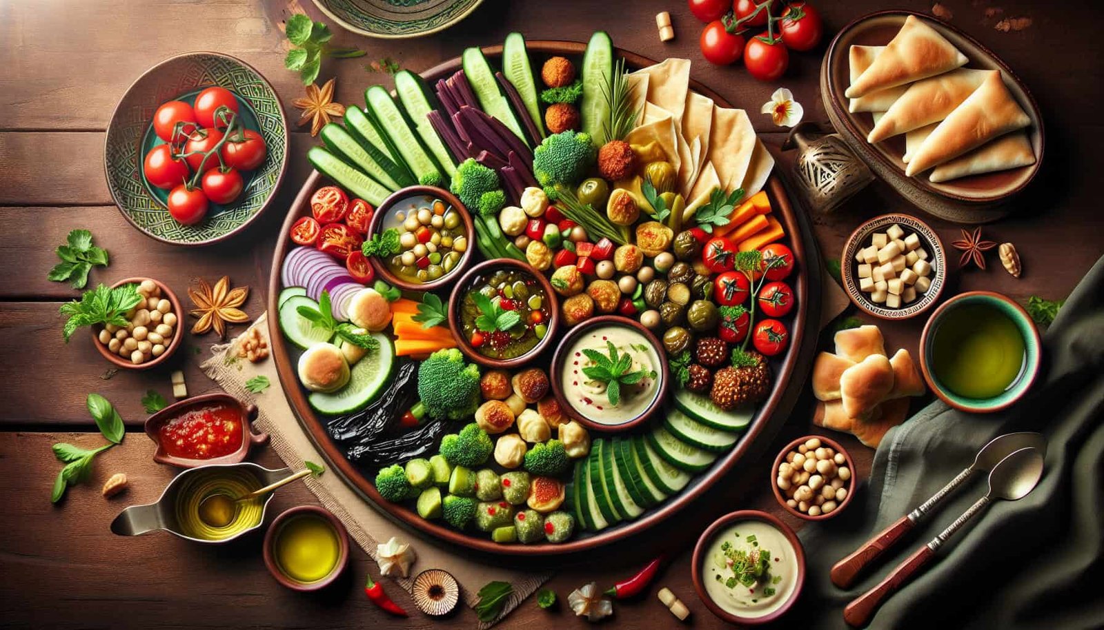 Share A Middle Eastern Mezze Platter With A Focus On Vegetarian Delights. 1 share a middle eastern mezze platter with a focus on vegetarian delights 8 1