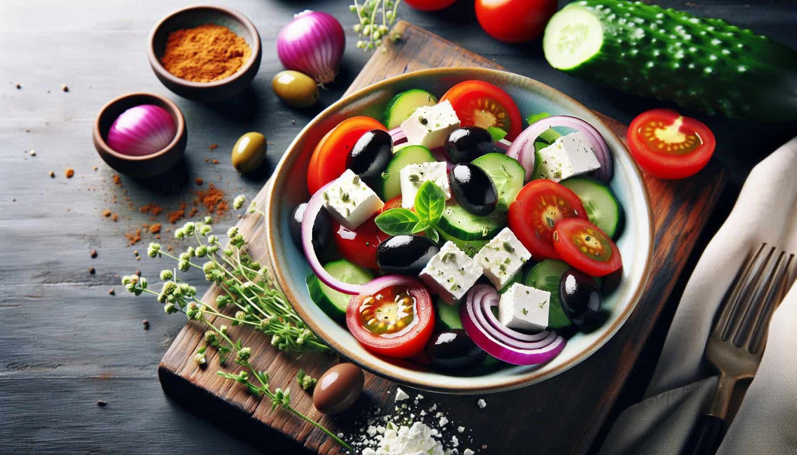 What’s Your Quick And Easy Greek Salad Recipe For A Refreshing Side Dish?