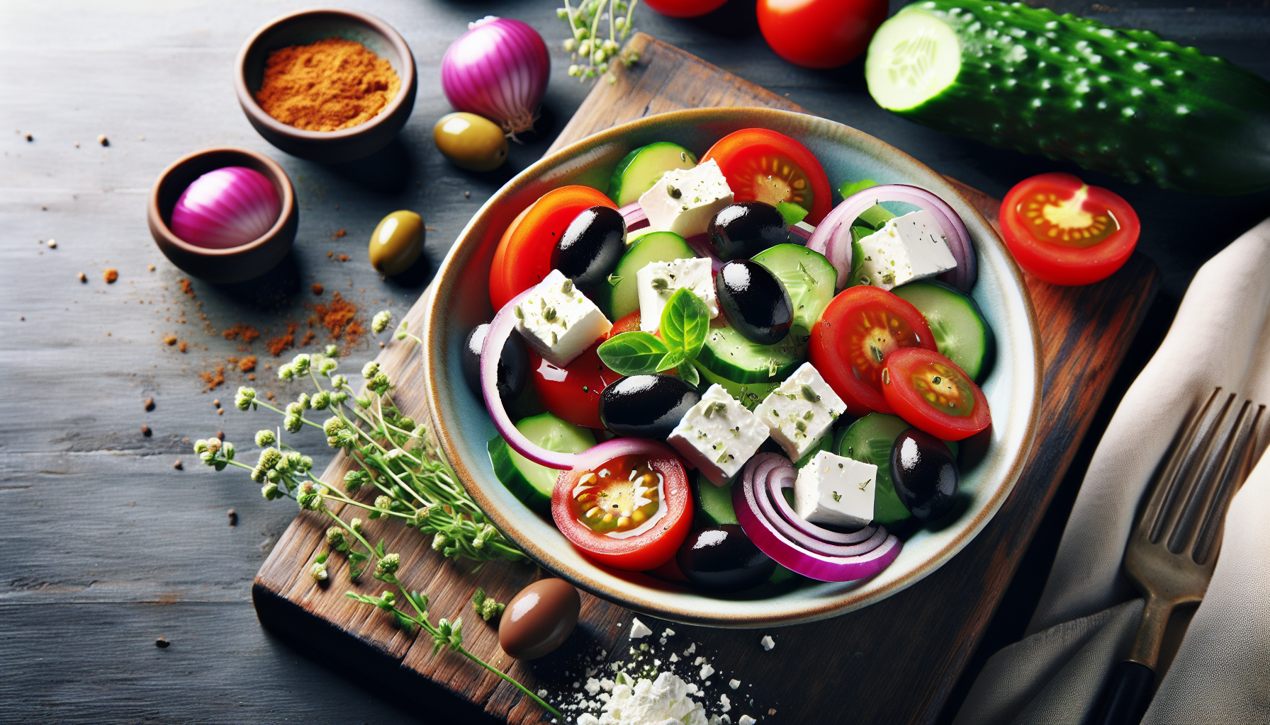 whats your quick and easy greek salad recipe for a refreshing side dish 2